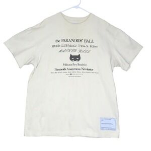 Mr Saturday Mudd Club Paranoids Ball Graphic Tee NYC Punk White Medium Designer